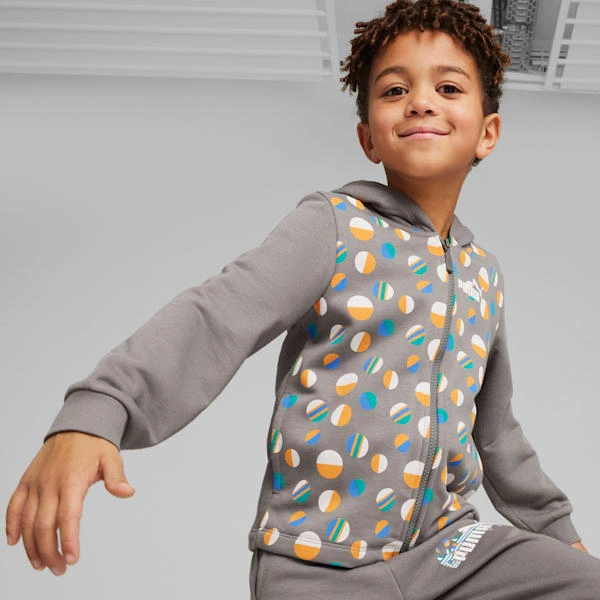 PUMA ESS+ Sommercamp Kapuzenjacke für kleine Entdecker leichte Freiheit warmer Style.